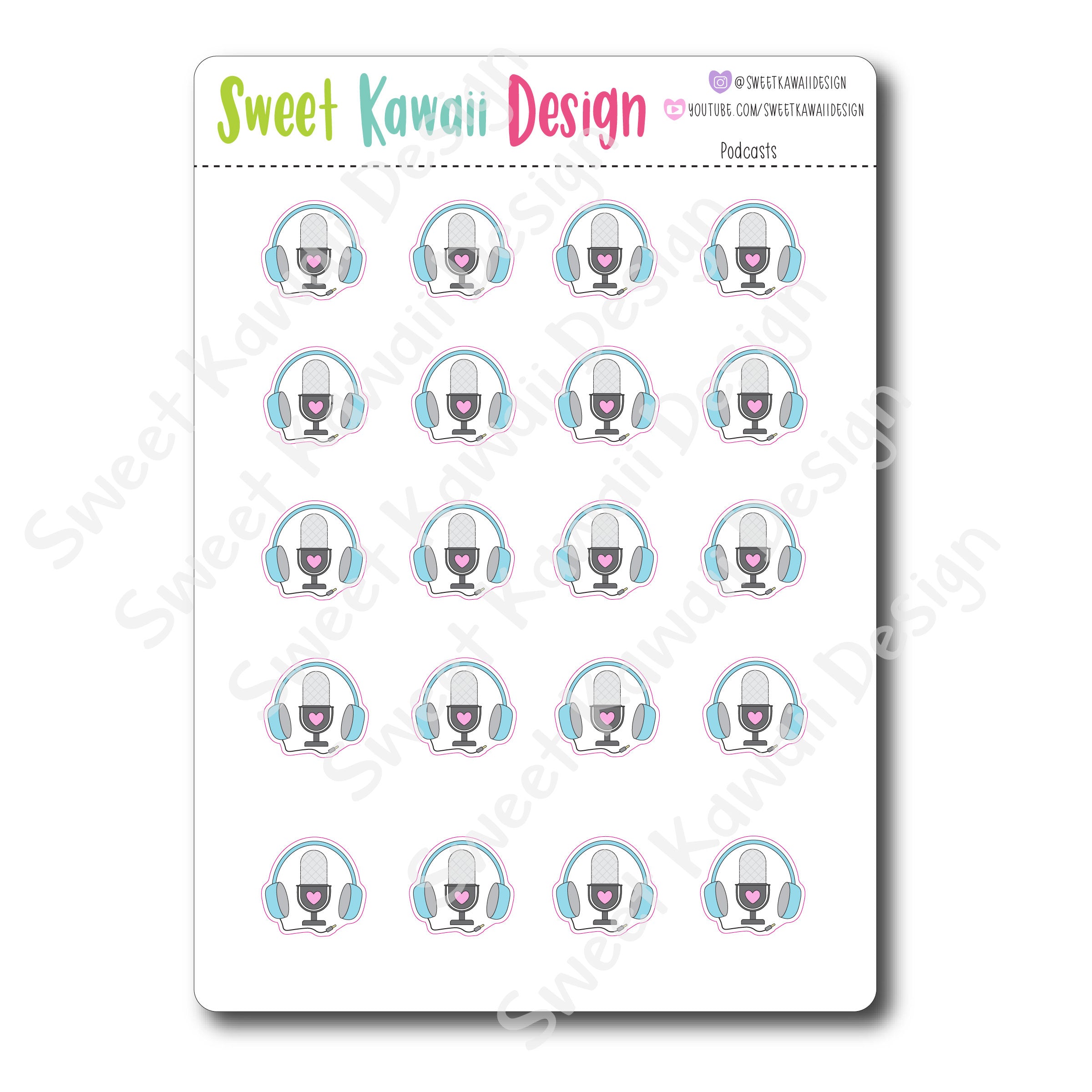 Kawaii Podcast Stickers