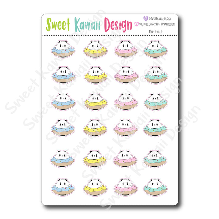 Kawaii Poe Donut Stickers