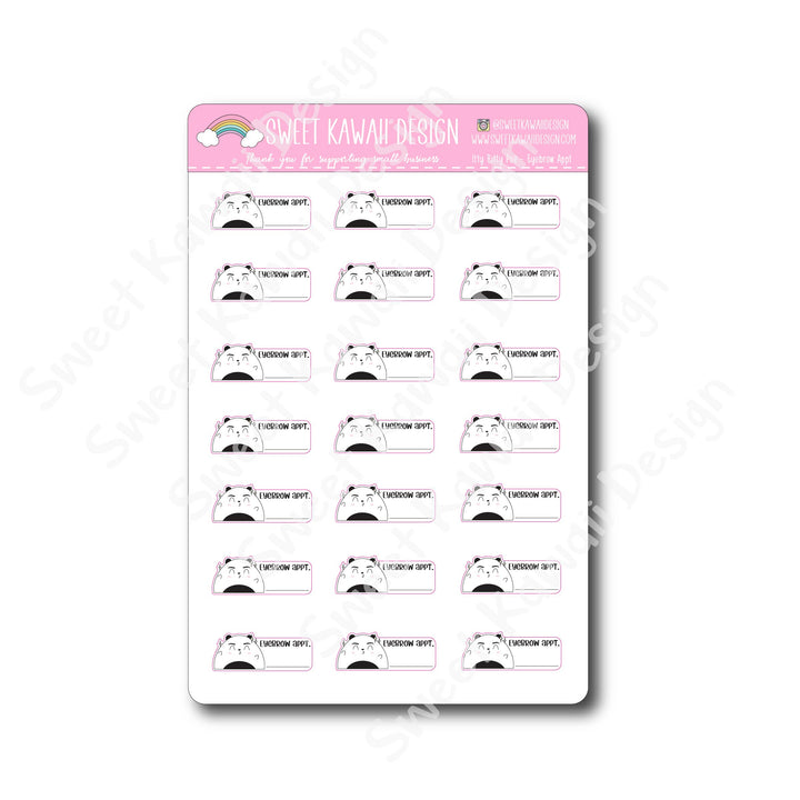 Kawaii Poe Stickers - Eyebrow Appt