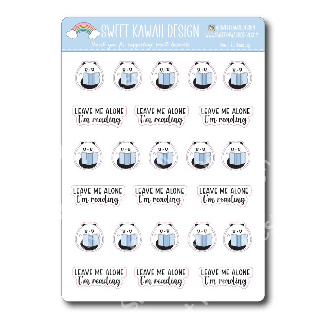 Kawaii Poe Stickers - FU Reading