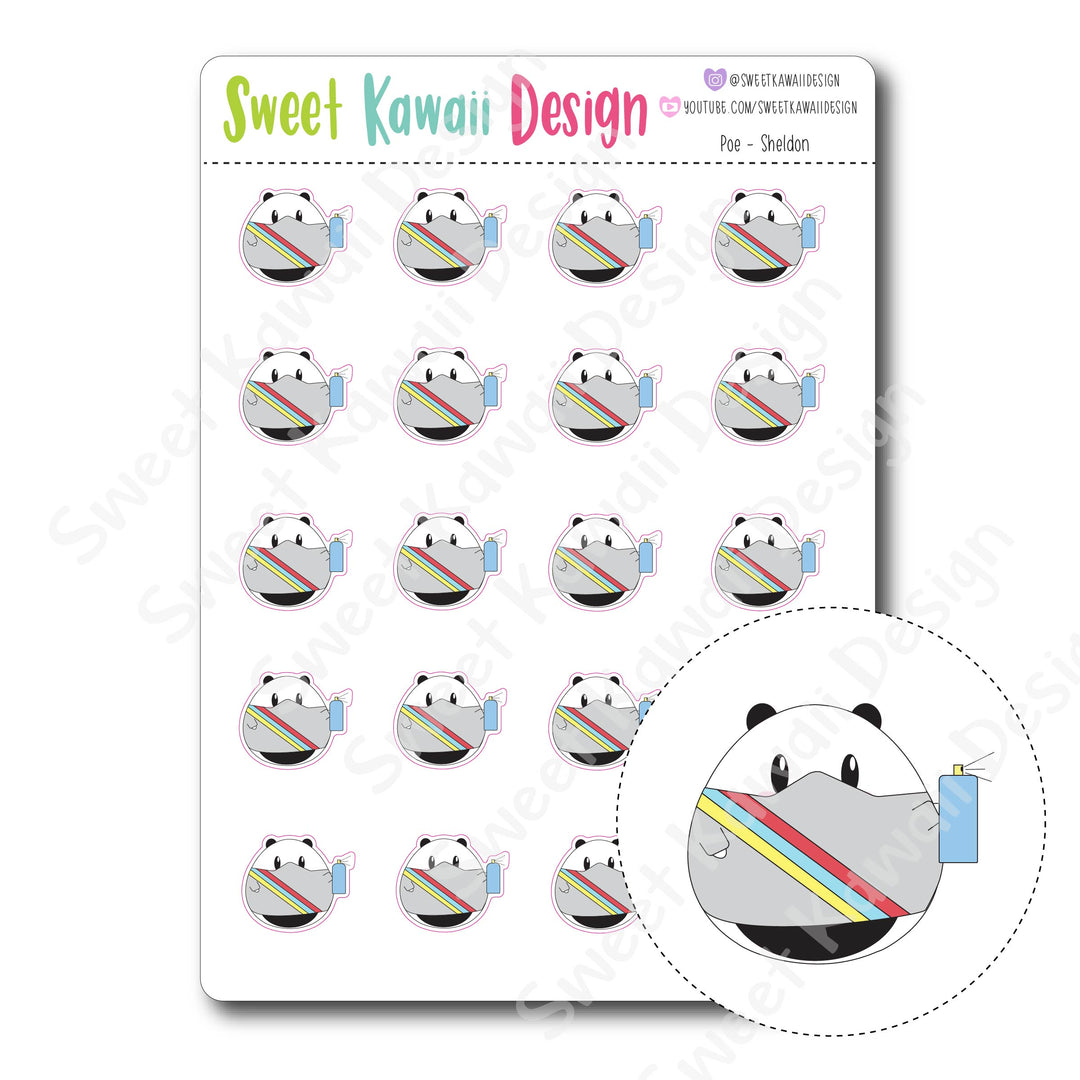 Kawaii Poe  Stickers - Sheldon