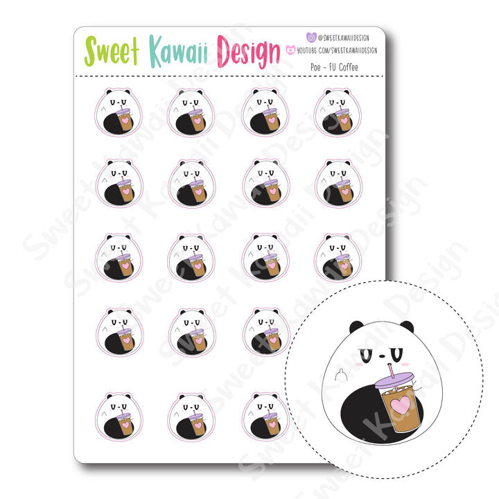 Kawaii Poe Stickers - FU Coffee