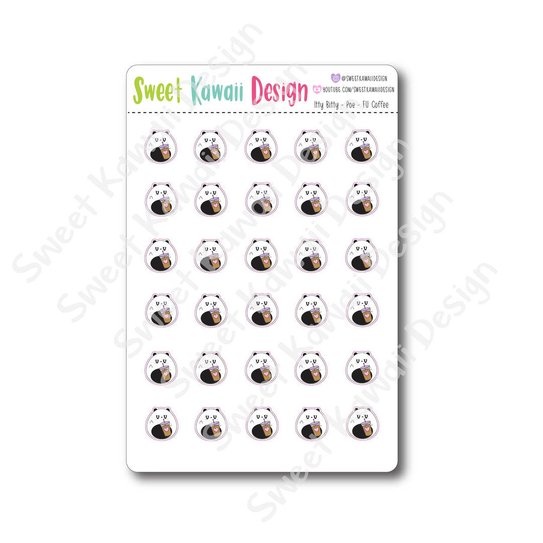 Kawaii Poe Stickers - FU Coffee