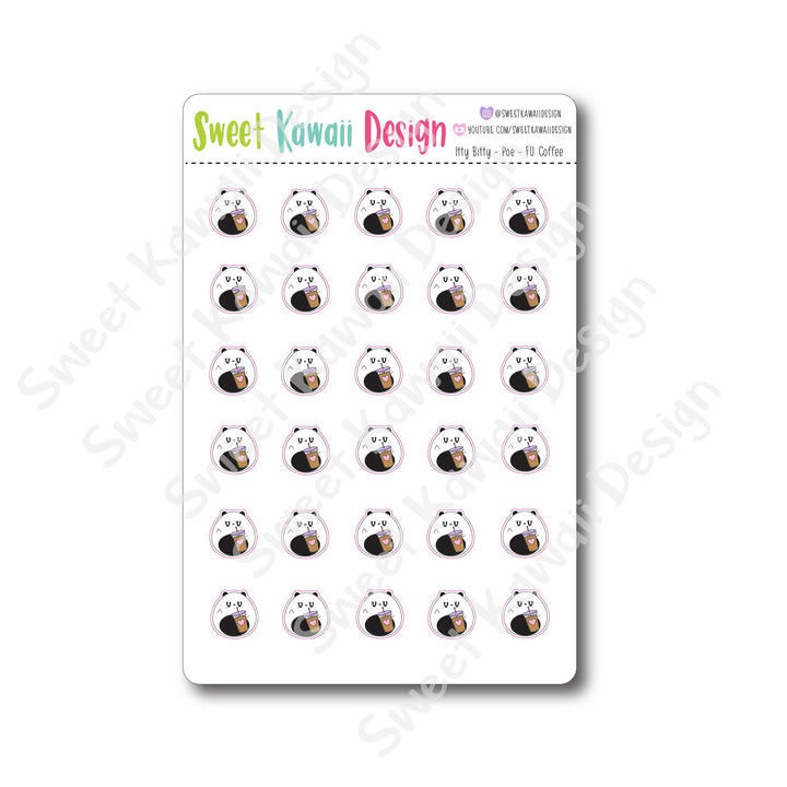 Kawaii Poe Stickers - FU Coffee