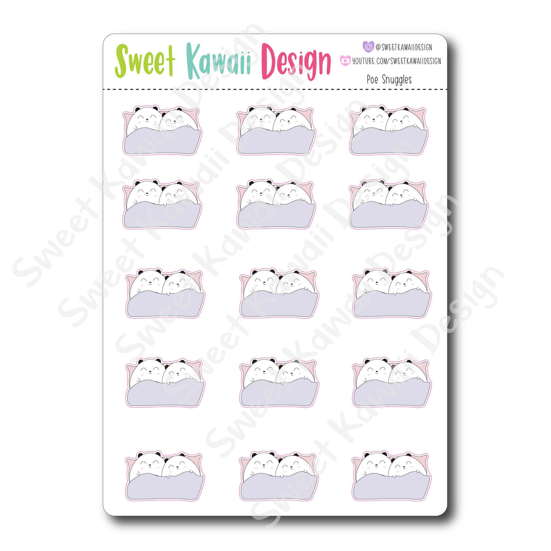 Kawaii Poe Snuggle Stickers
