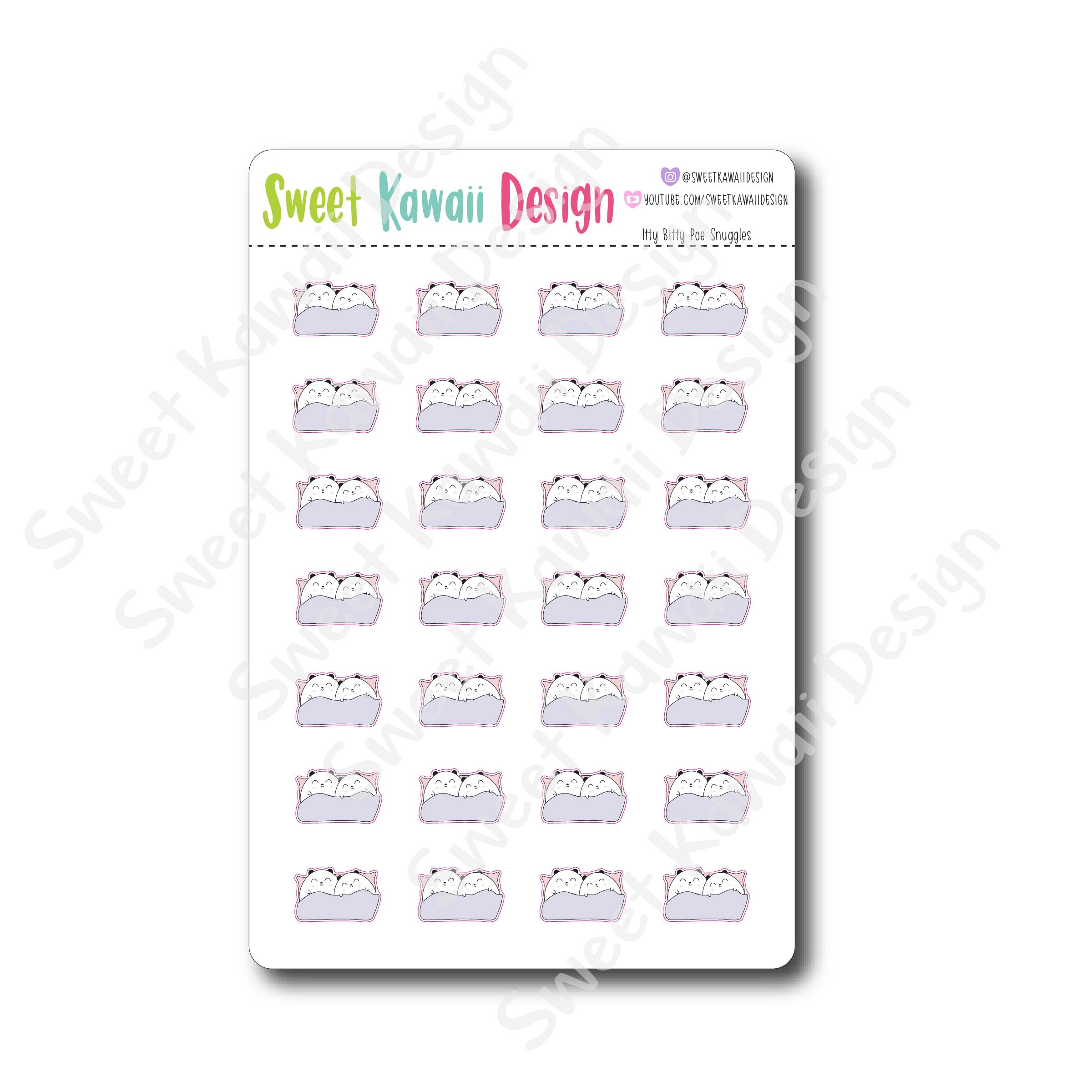 Kawaii Poe Snuggle Stickers
