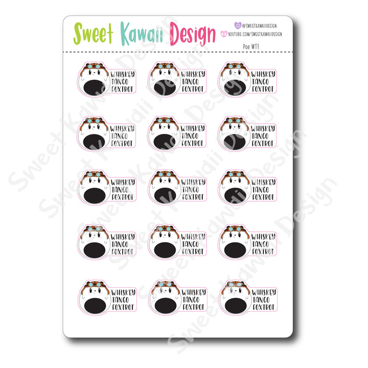 Kawaii Poe Stickers - WTF