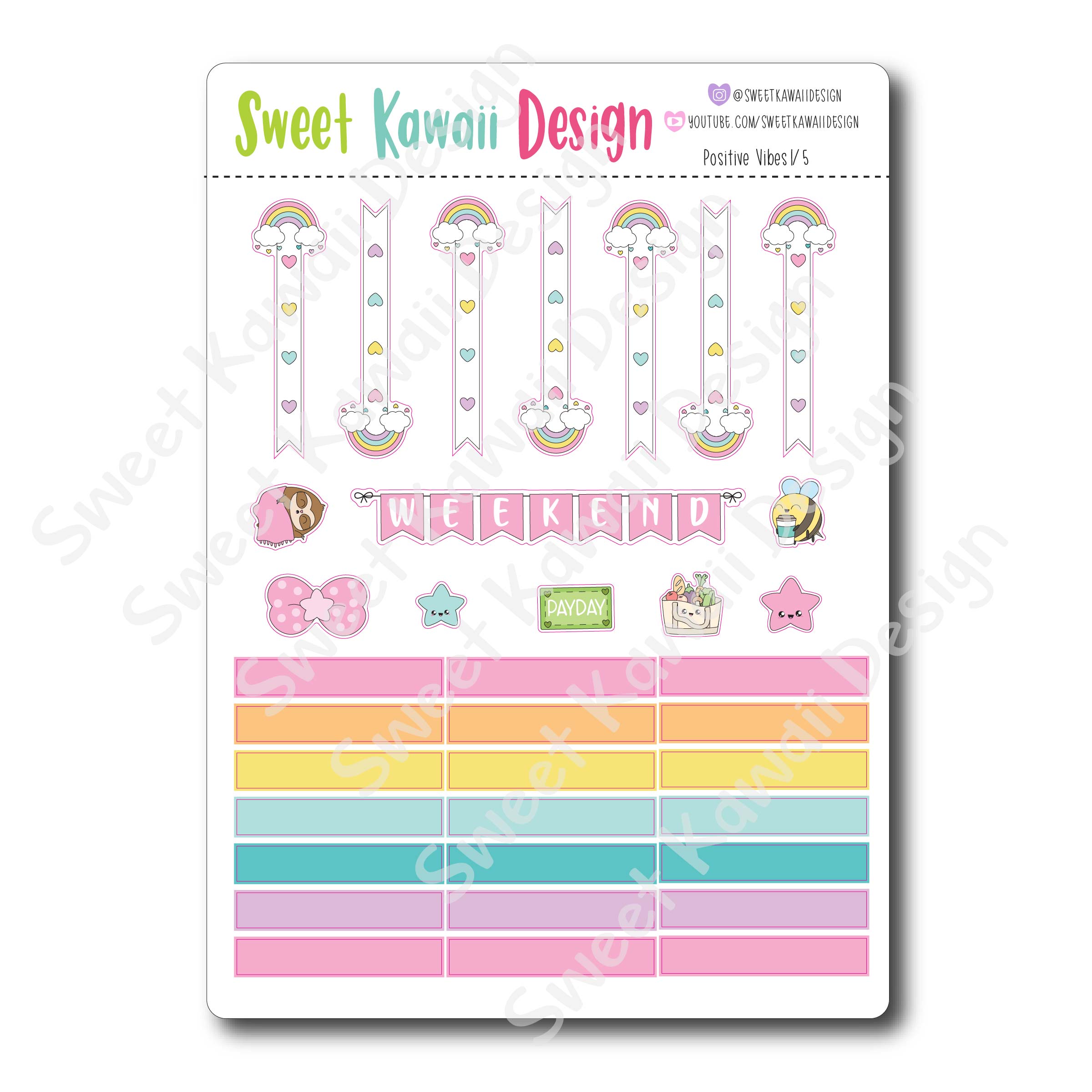 Weekly Kit  - Positive Vibes HORIZONTAL