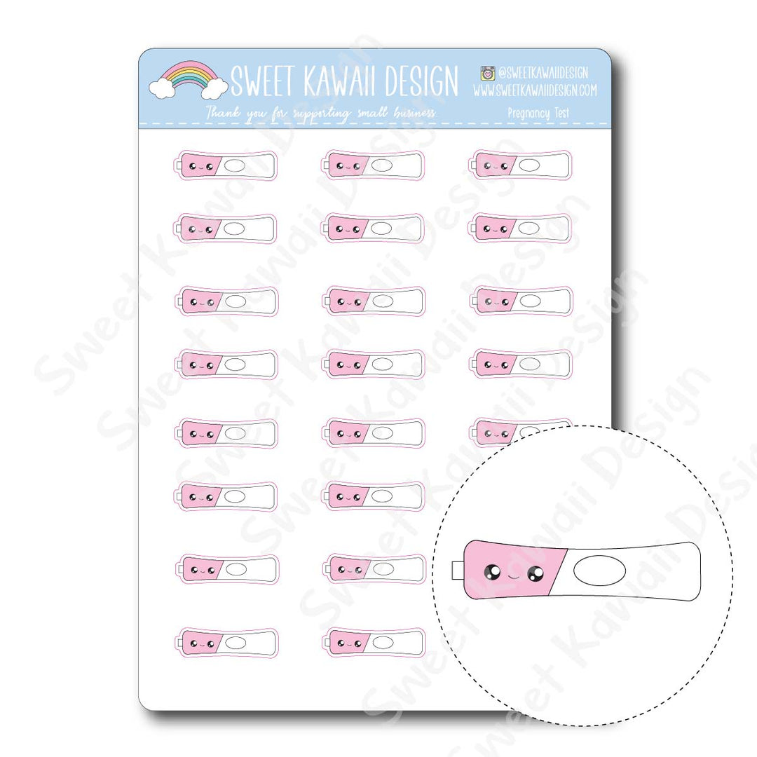 Kawaii Pregnancy Test Stickers
