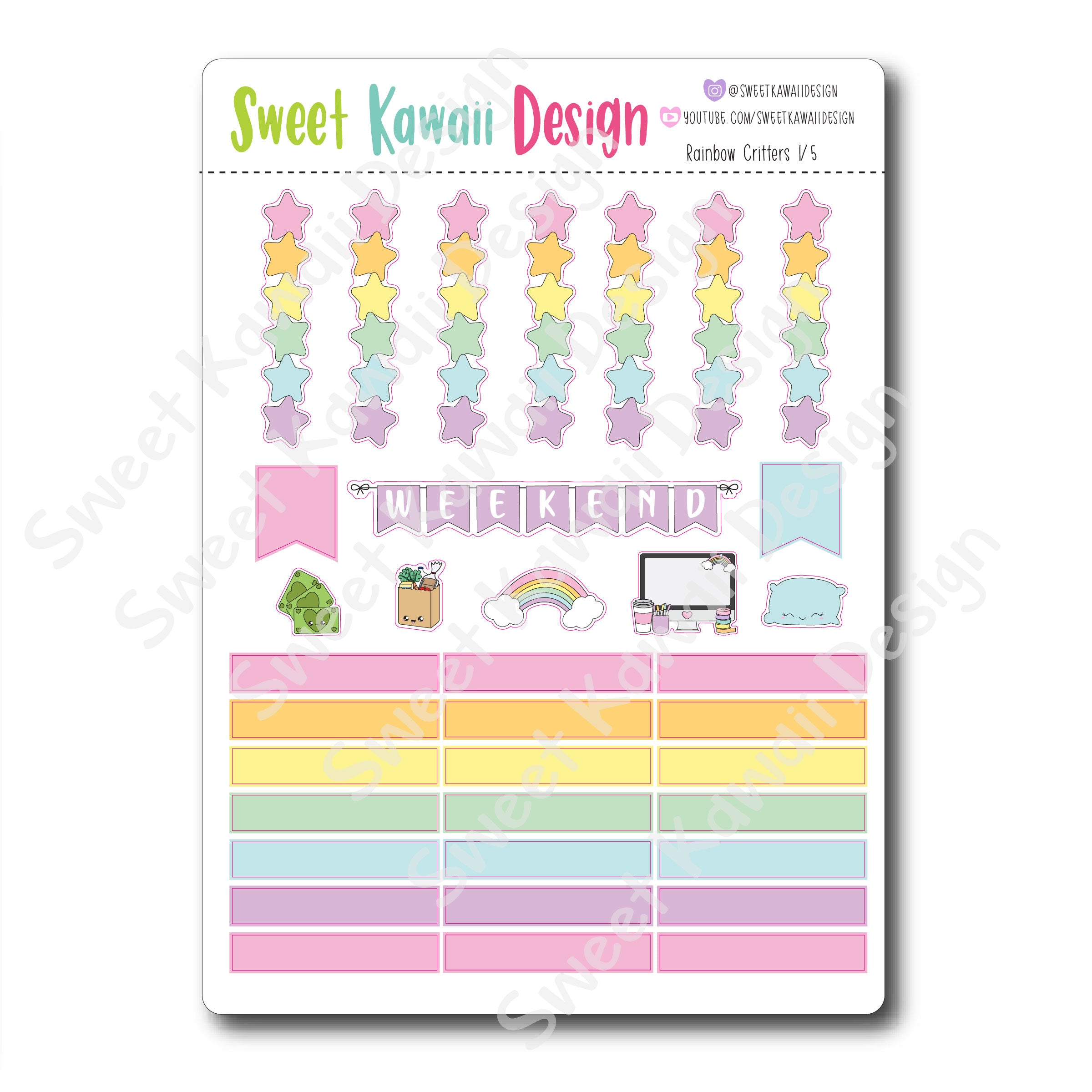 Weekly Kit  - Rainbow Critters