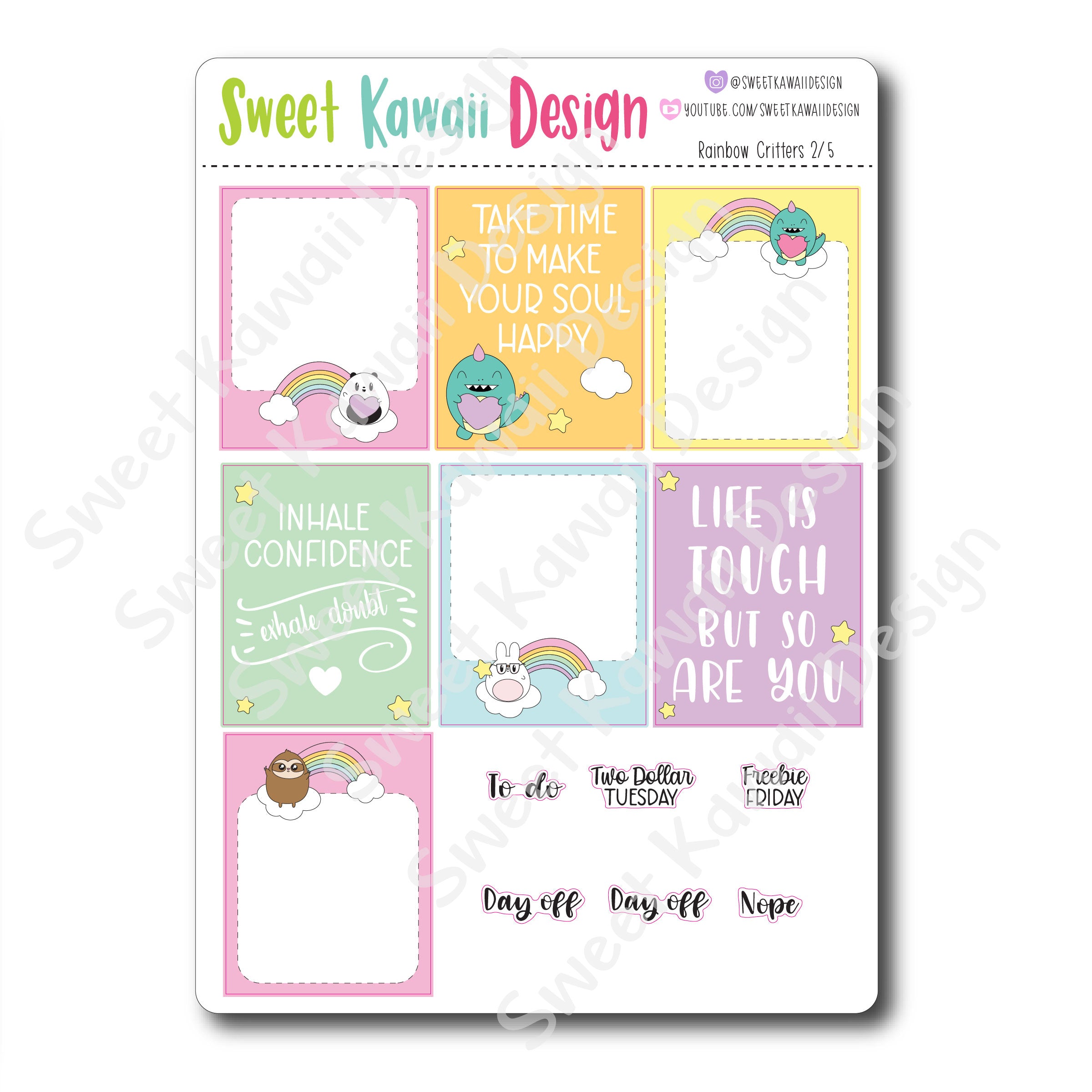 Weekly Kit  - Rainbow Critters