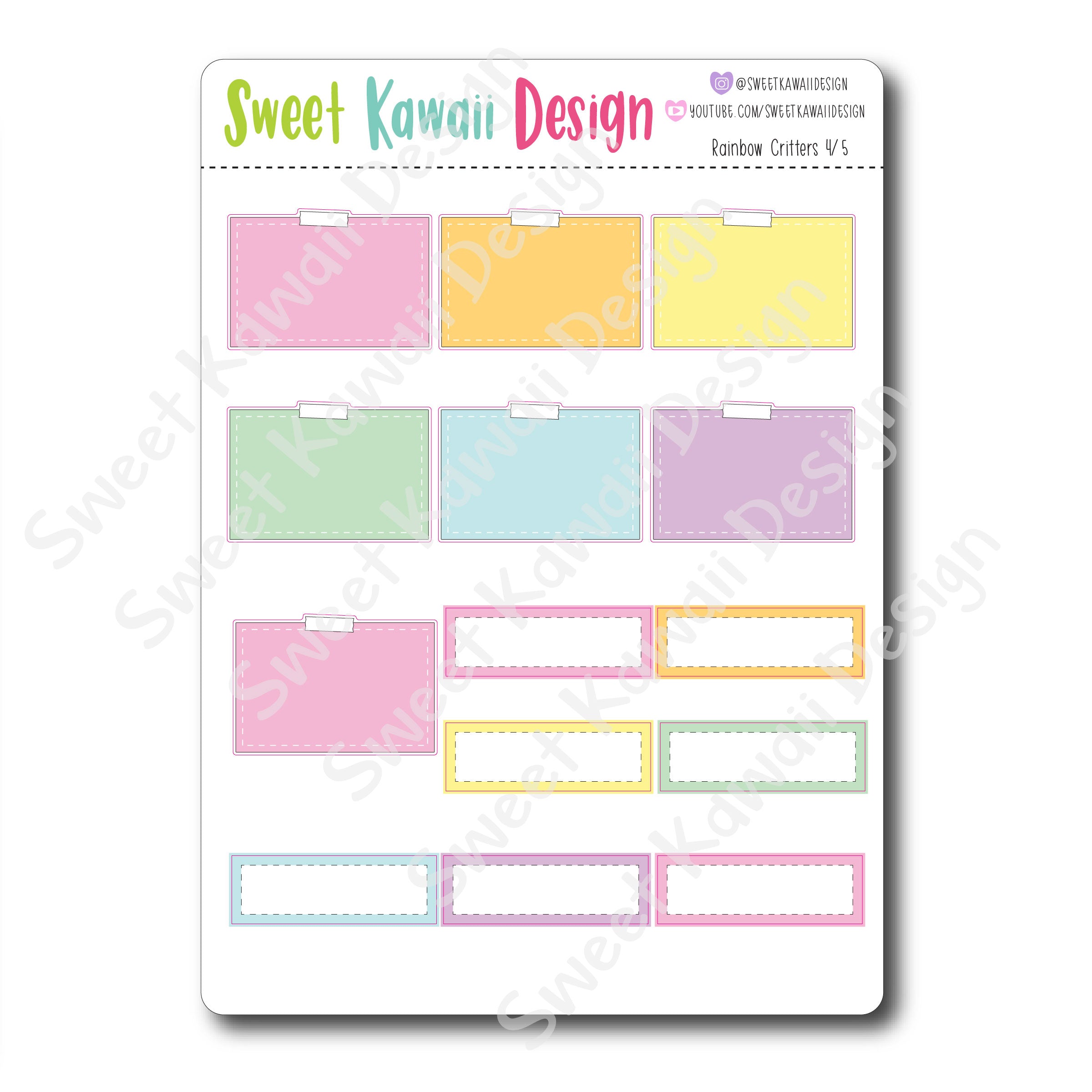 Weekly Kit  - Rainbow Critters