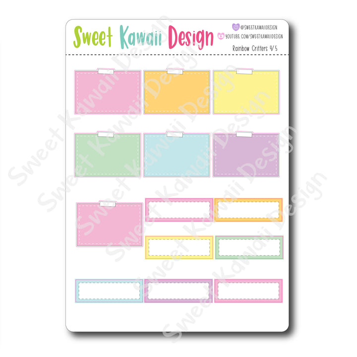 Weekly Kit  - Rainbow Critters
