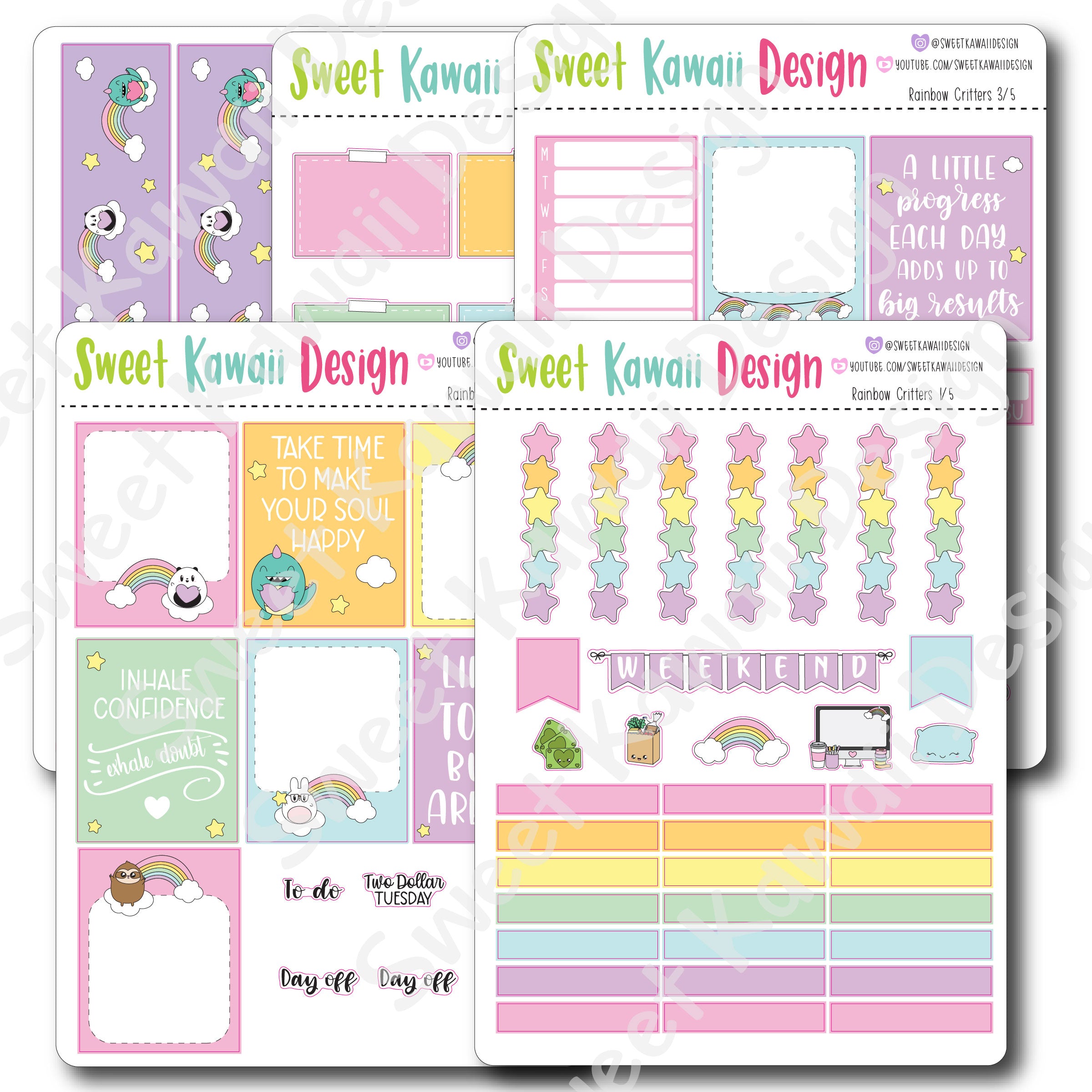 Weekly Kit  - Rainbow Critters HORIZONTAL