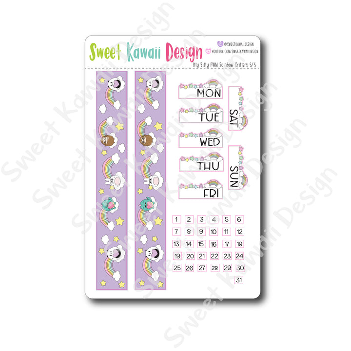 Weekly Kit  - Rainbow Critters ITTY BITTY