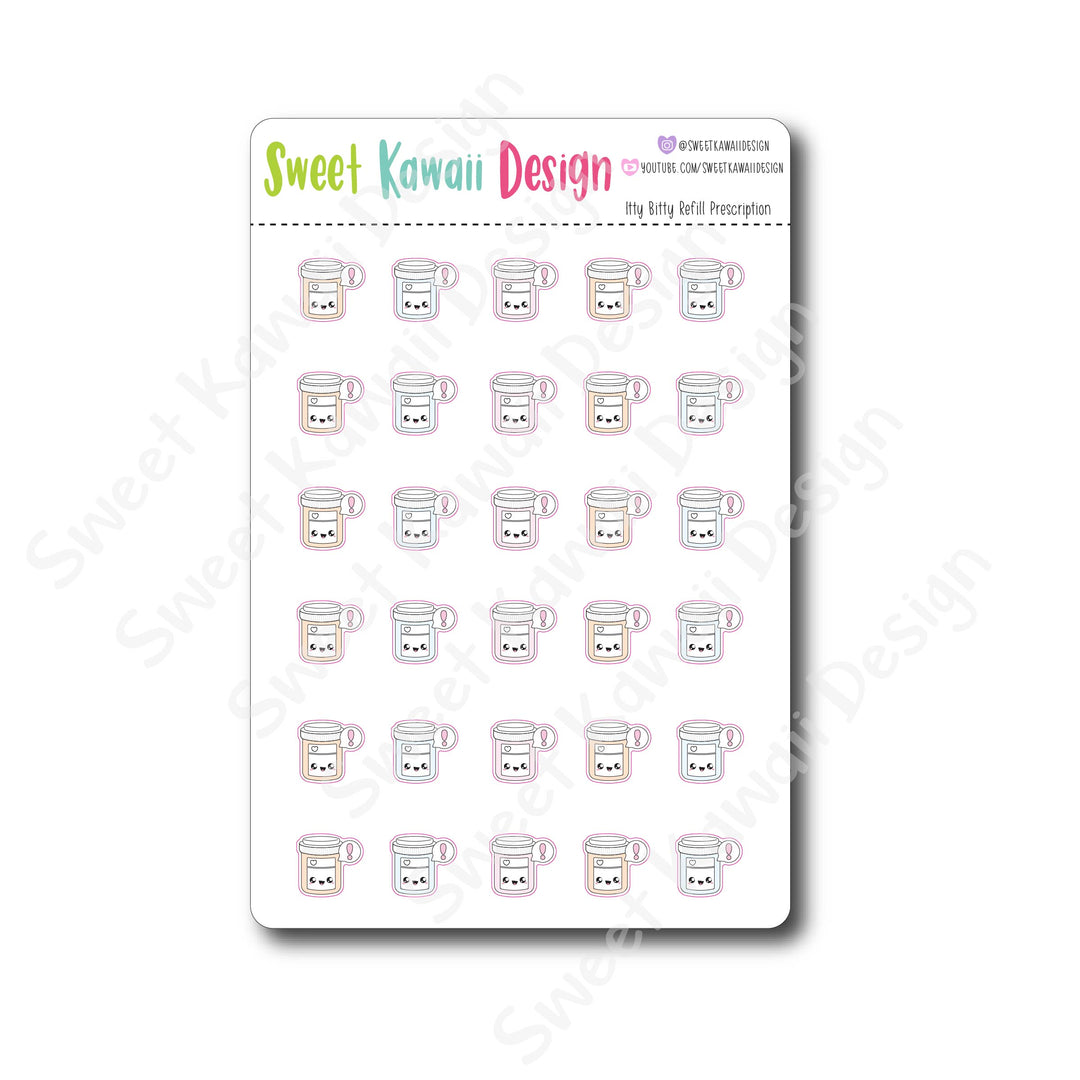 Kawaii Refill Prescription Stickers