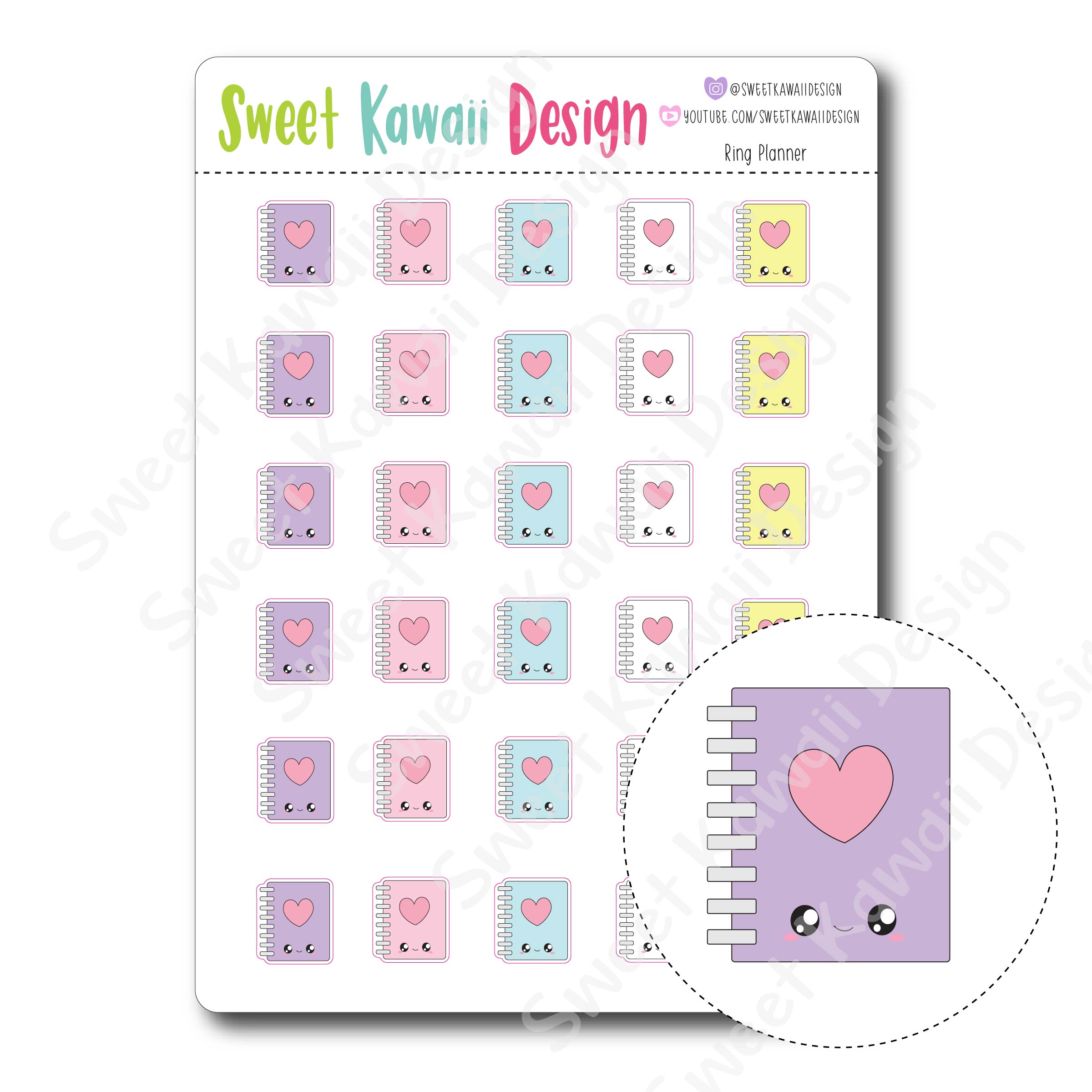 Kawaii Ring Planner Stickers
