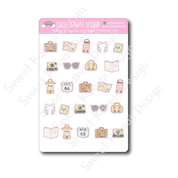 Kawaii Road Trip Mix Stickers