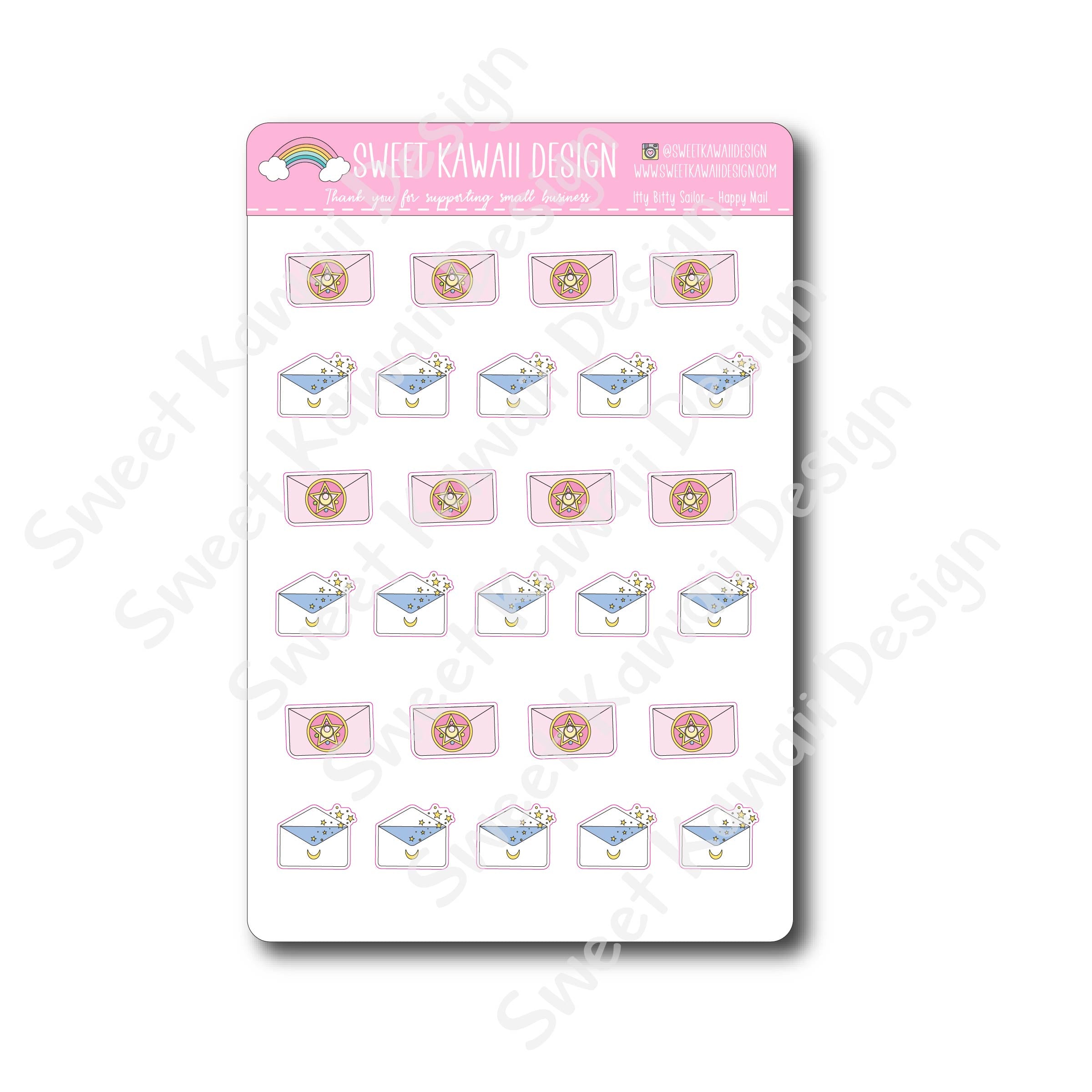 Kawaii Sailor Happy Mail Stickers
