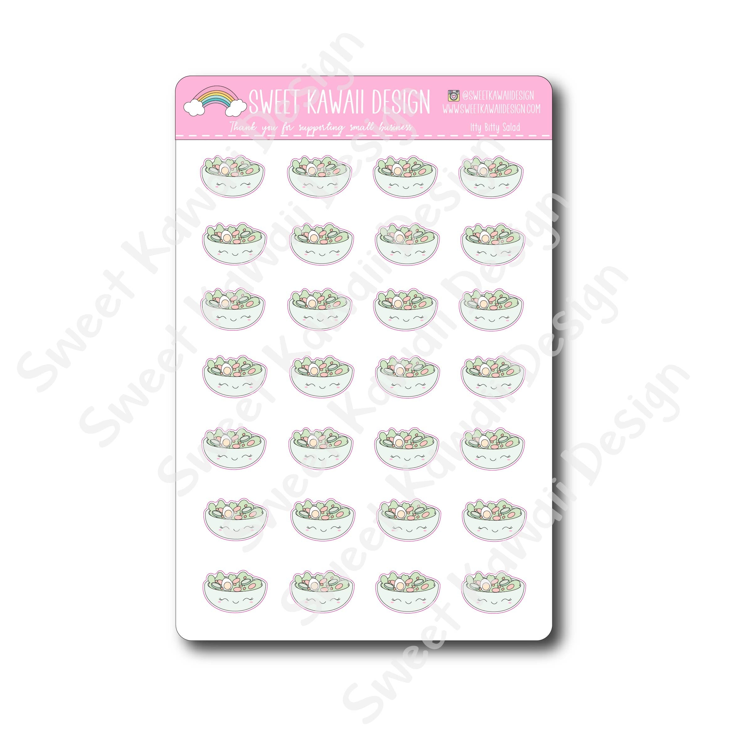 Kawaii Salad Stickers