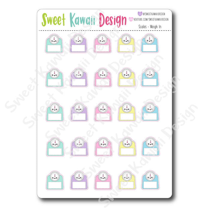 Kawaii Scale Stickers - Weigh In