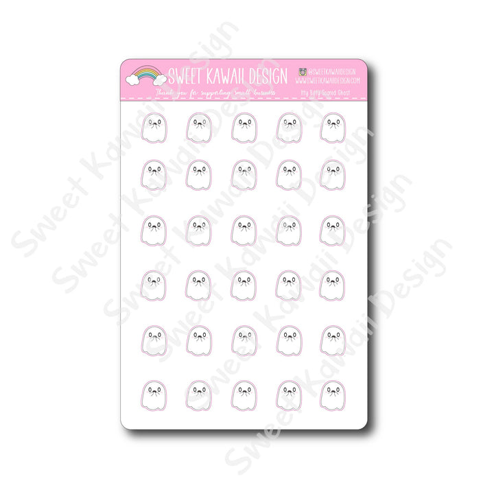 Kawaii Scared Ghost Stickers