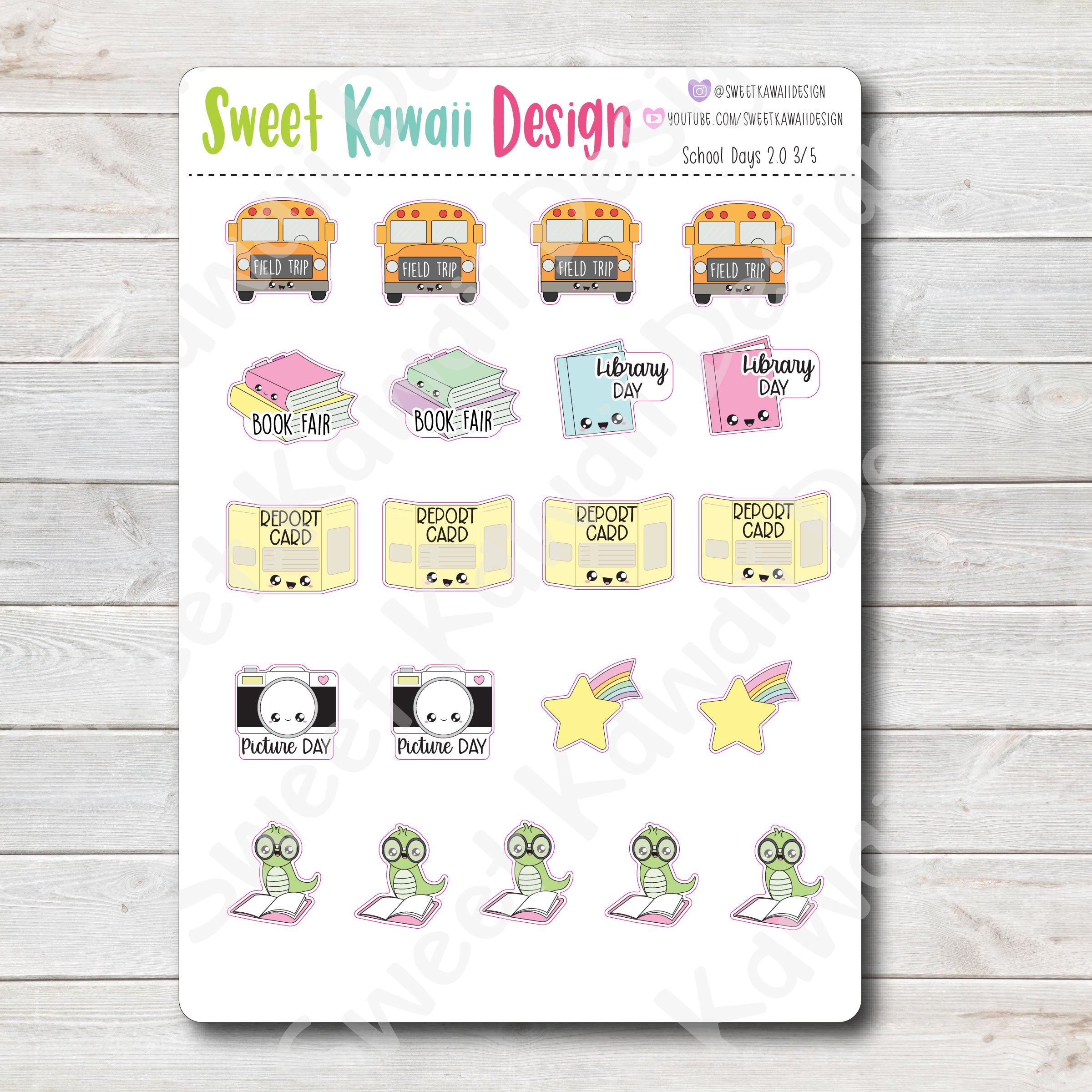 Kawaii School Days Kit - 2 Sizes Available