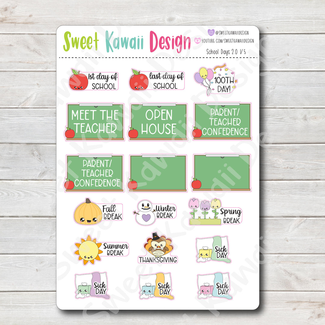 Kawaii School Days Kit - 2 Sizes Available