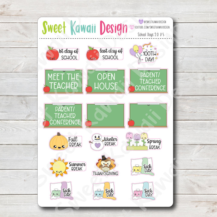 Kawaii School Days Kit - 2 Sizes Available