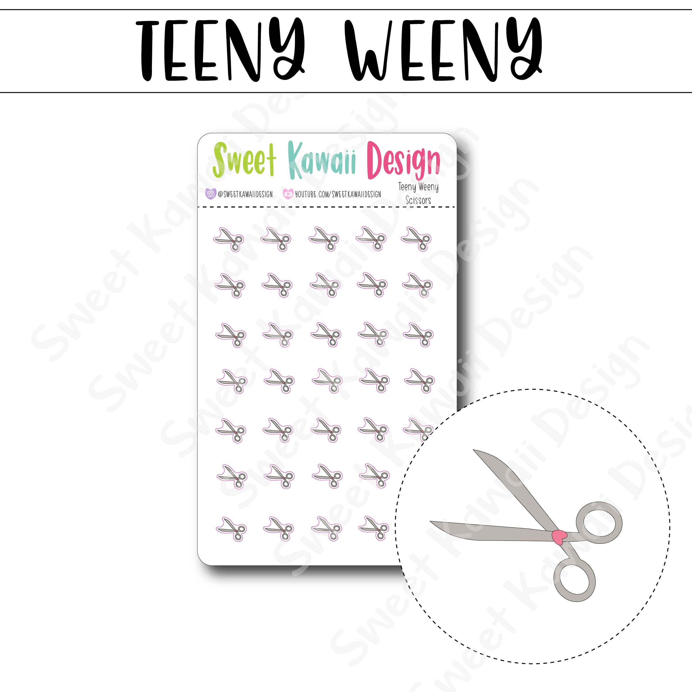 Teeny Weeny Scissor Stickers