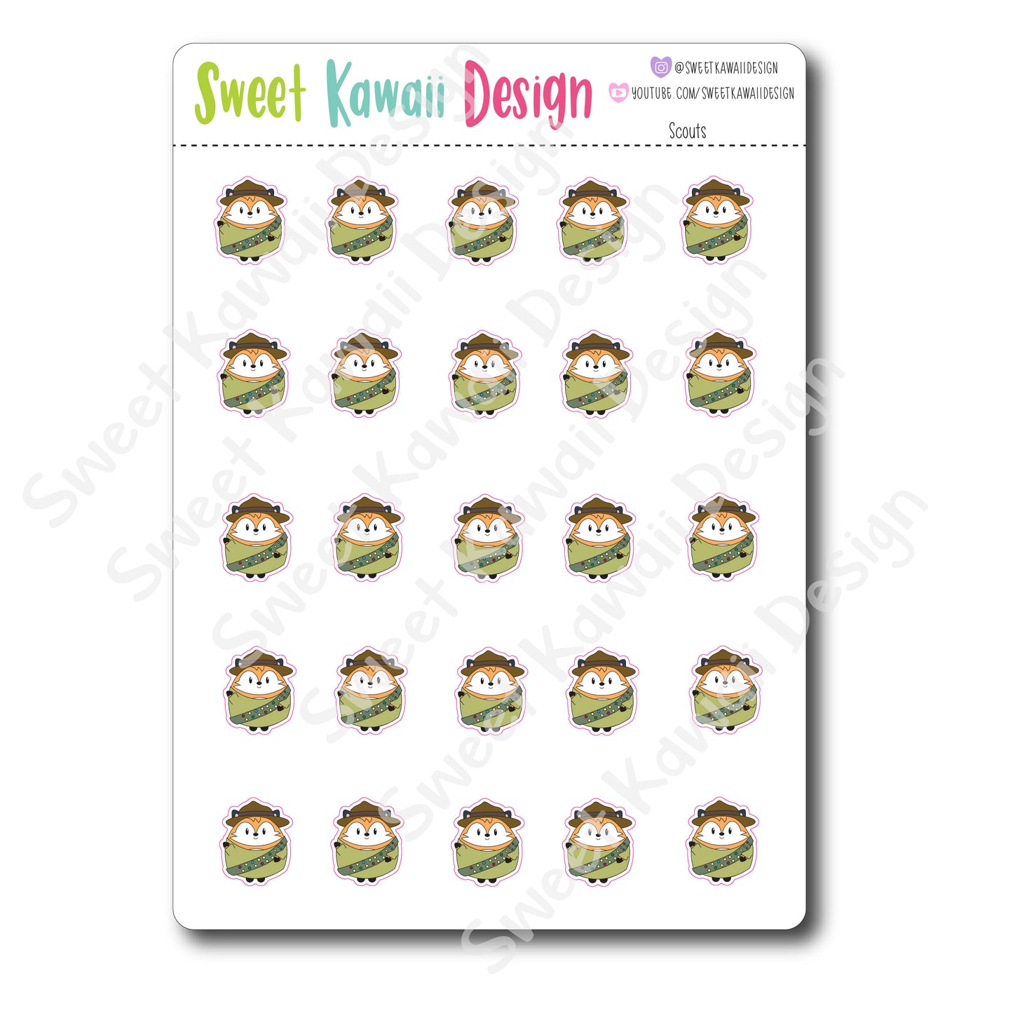 Kawaii Scouts Stickers