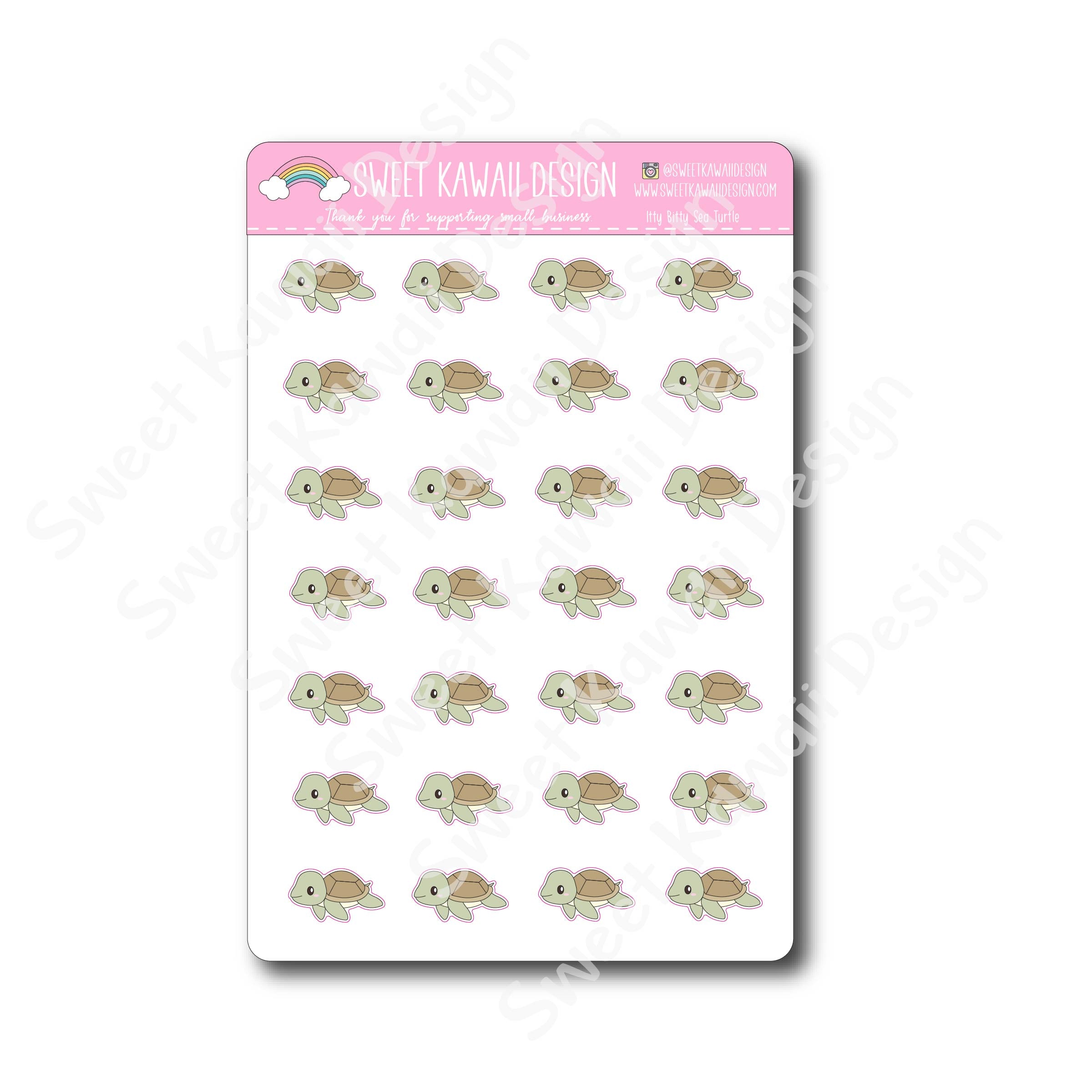 Kawaii Sea Turtle Stickers