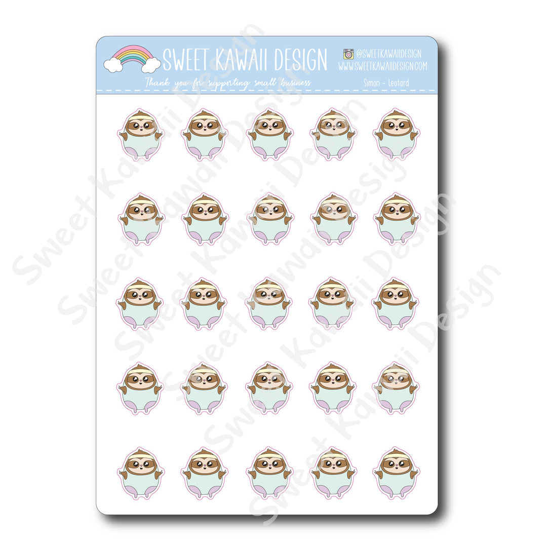Kawaii Simon Stickers - Leotard