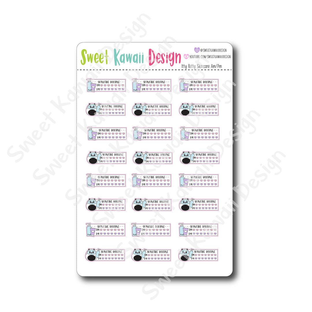 Kawaii Skincare AM/PM Stickers