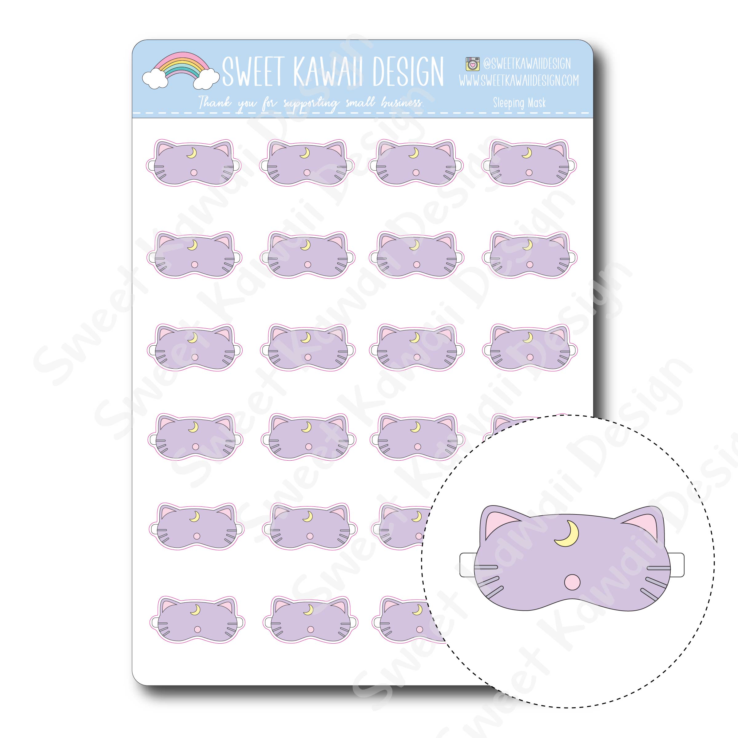 Kawaii Sleeping Mask Stickers