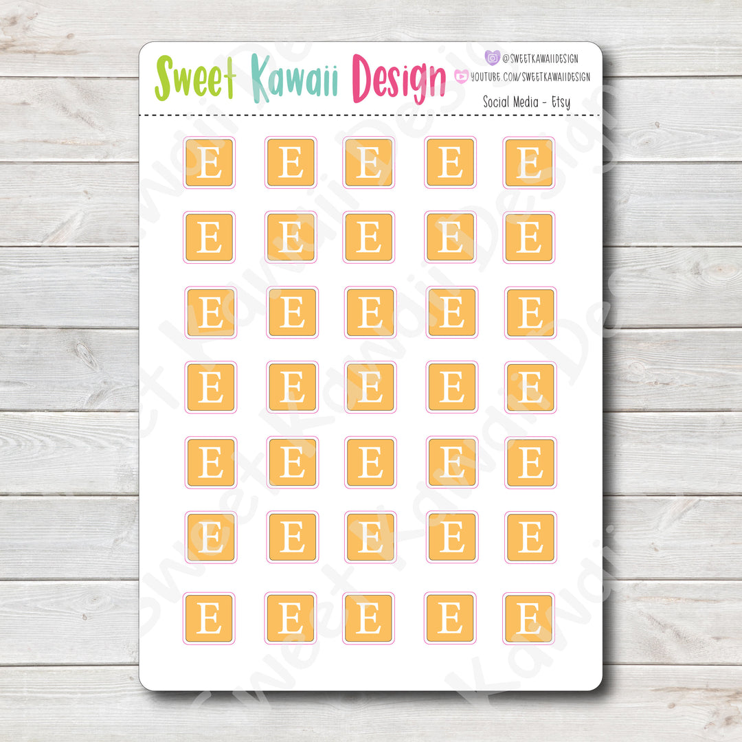 Kawaii Social Media Stickers