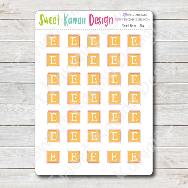 Kawaii Social Media Stickers