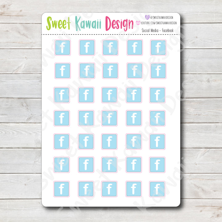Kawaii Social Media Stickers