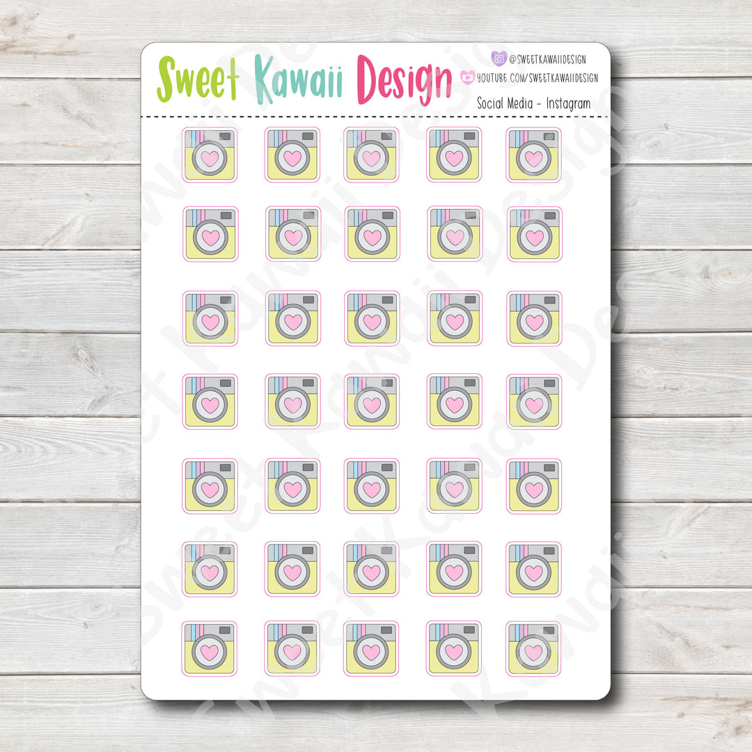 Kawaii Social Media Stickers