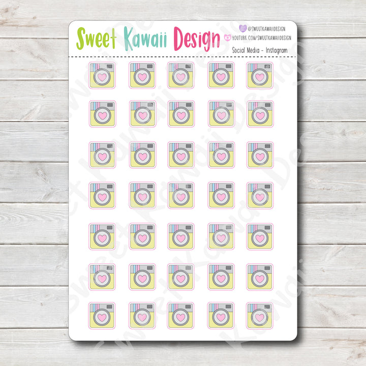 Kawaii Social Media Stickers