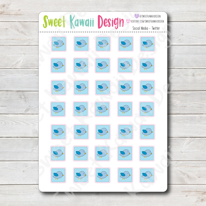 Kawaii Social Media Stickers