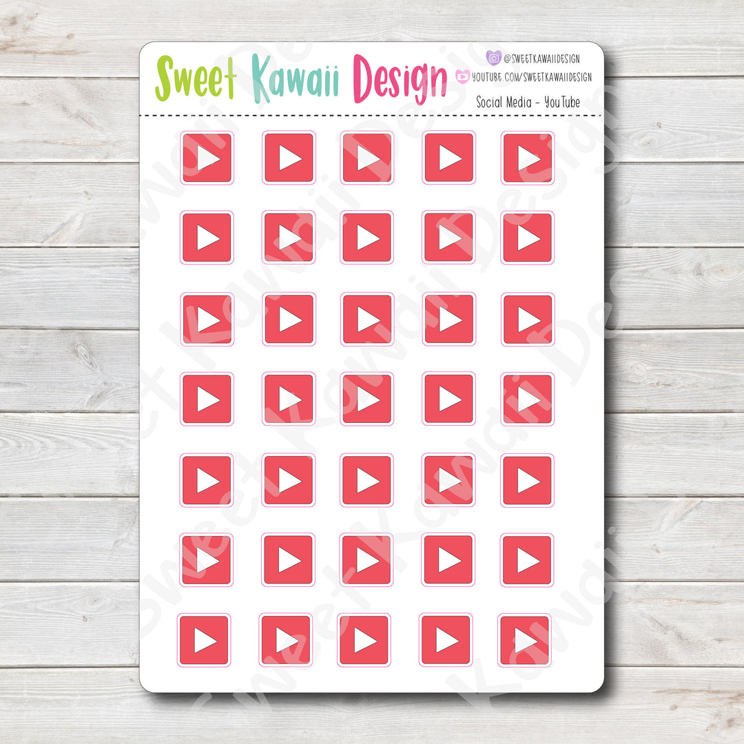 Kawaii Social Media Stickers