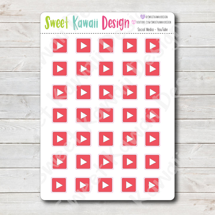 Kawaii Social Media Stickers