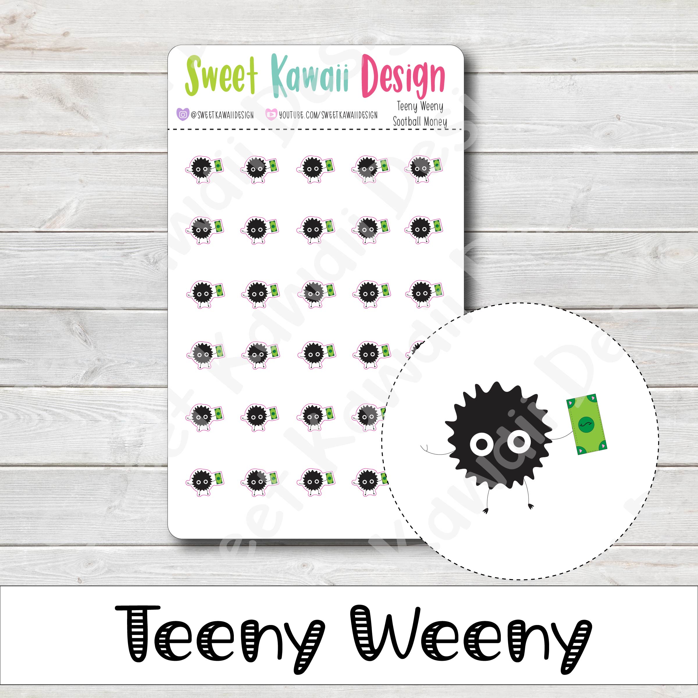 Teeny Weeny Sootball Money Stickers