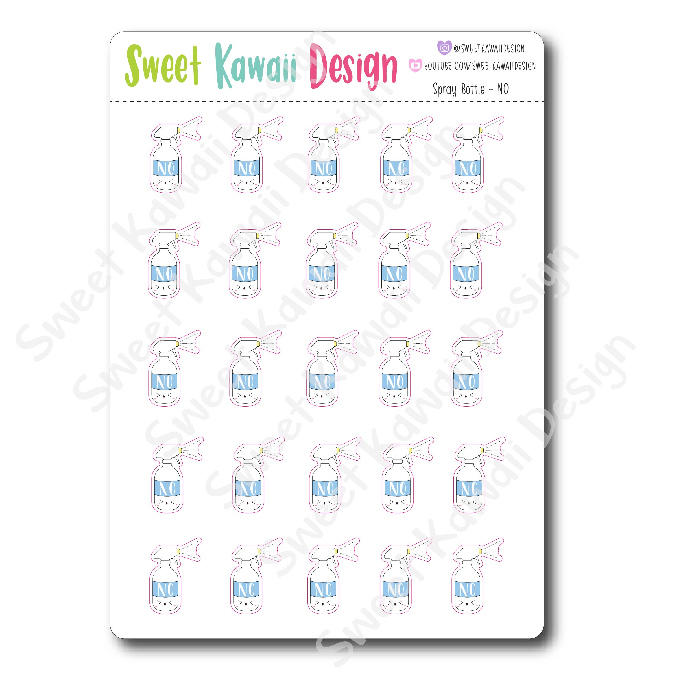 Kawaii Spray Bottle - NO Stickers