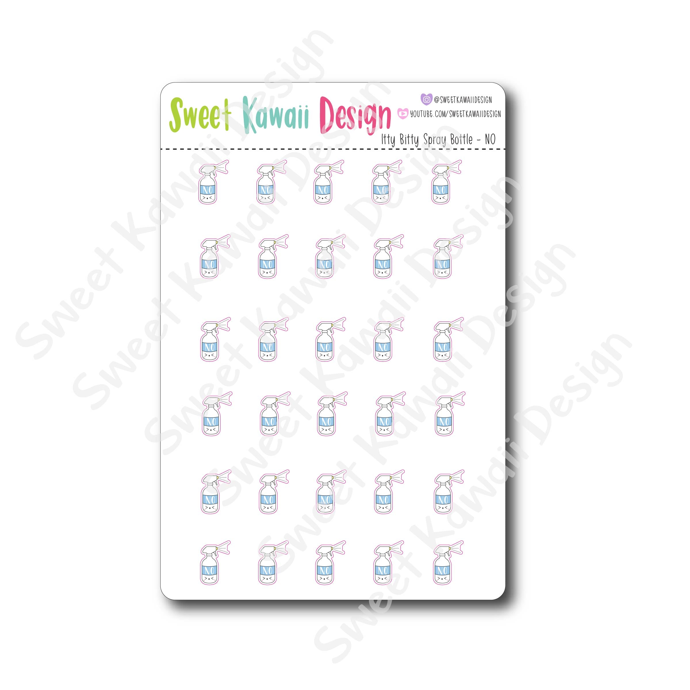 Kawaii Spray Bottle - NO Stickers