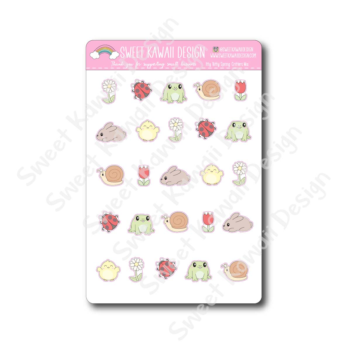 Kawaii Spring Critters Stickers