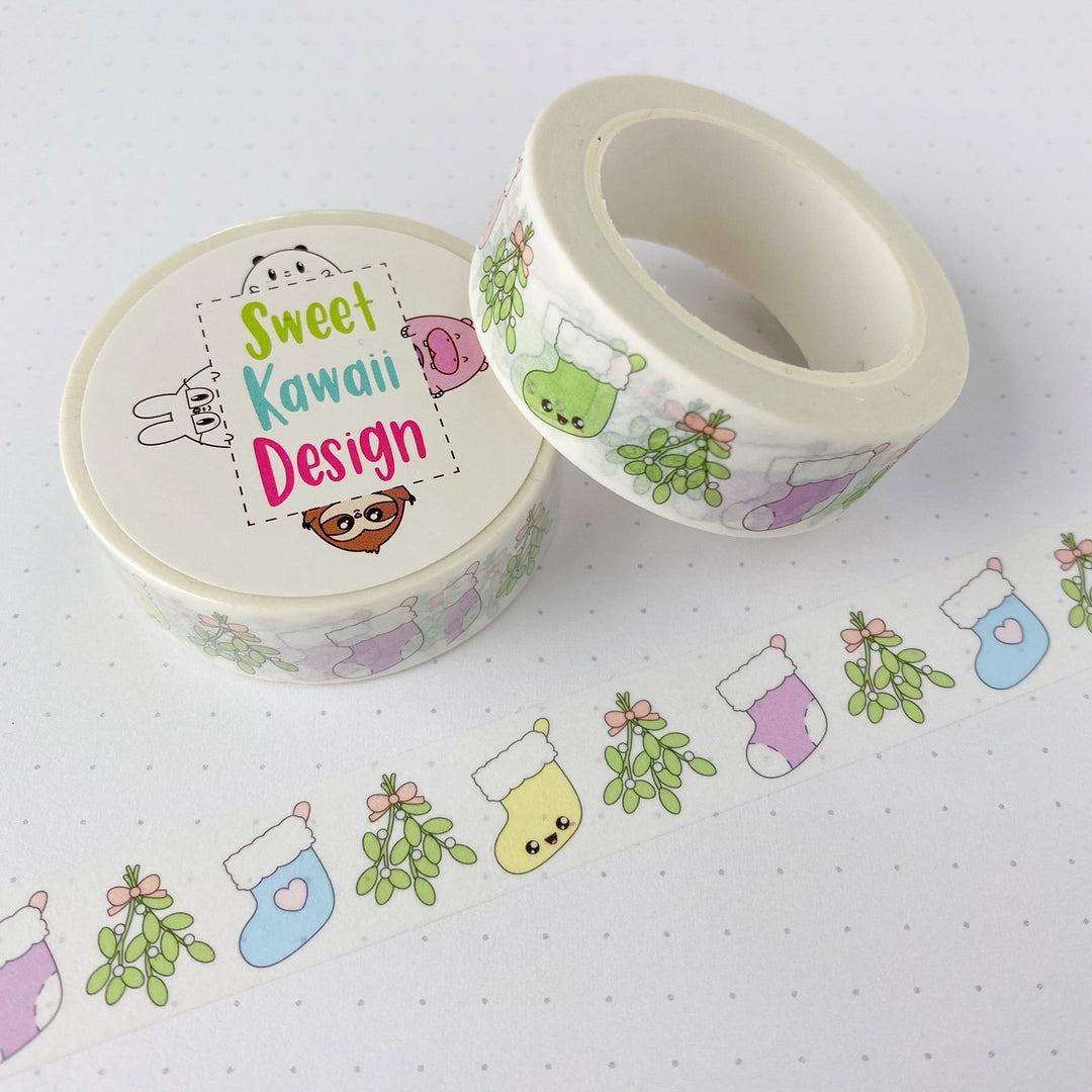 Kawaii Stocking Washi Tape 15mm x 10m