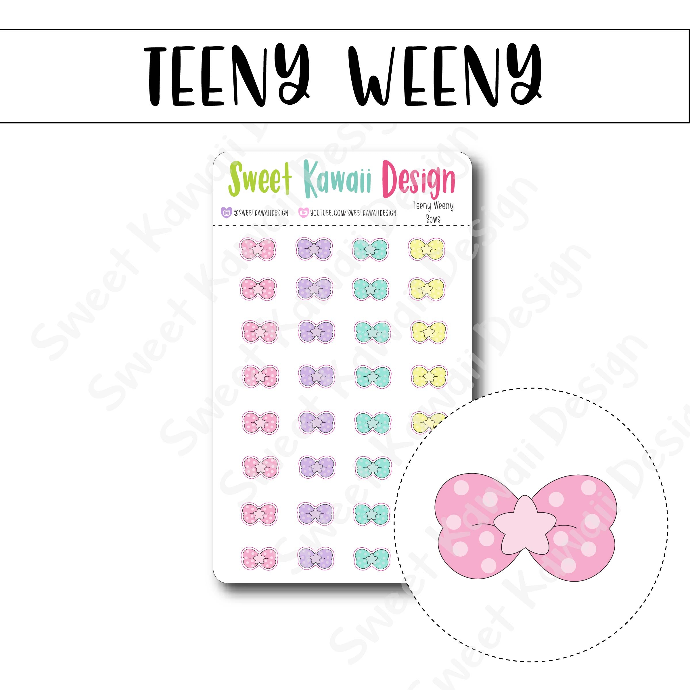 Teeny Weeny Bow Stickers