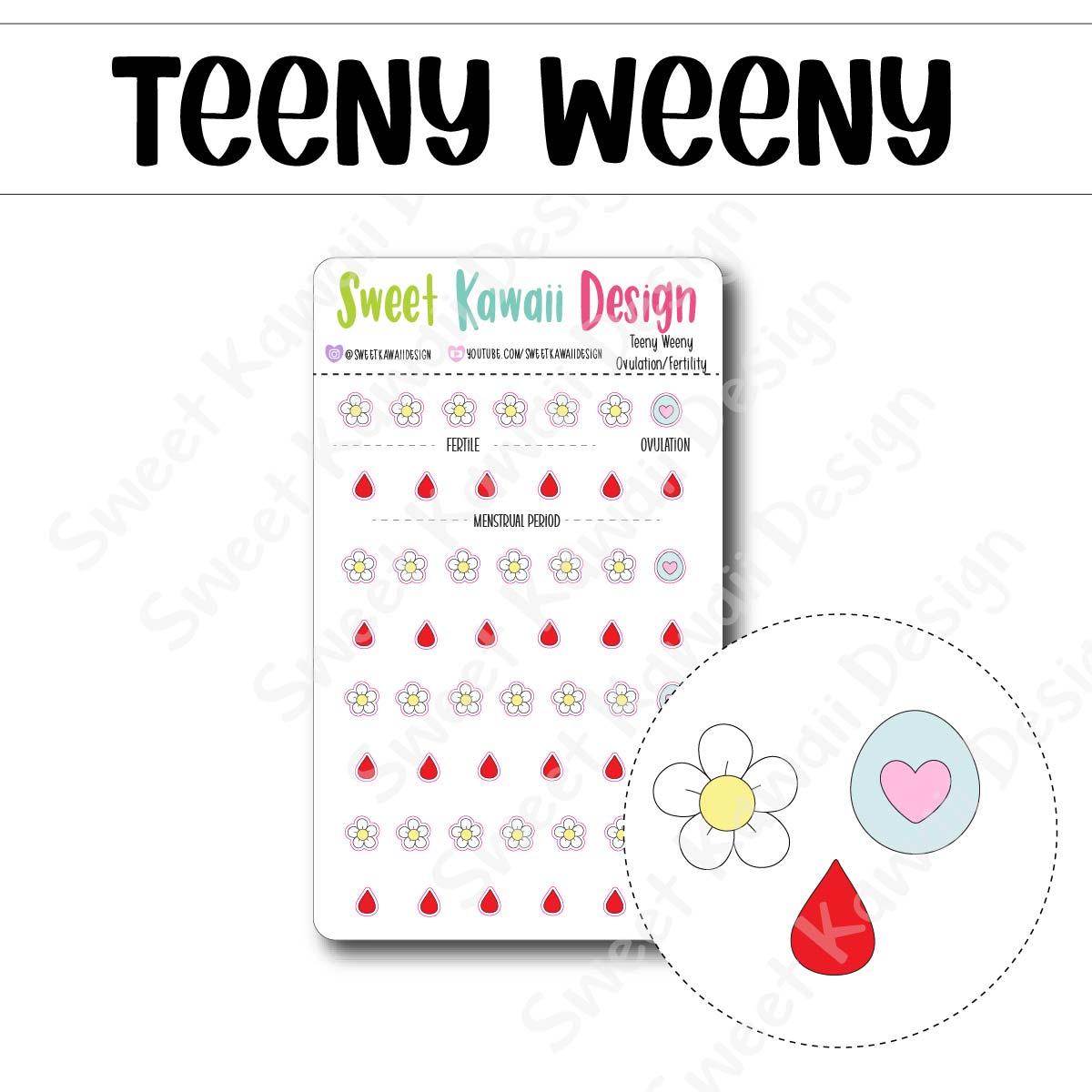 Teeny Weeny Ovulation/Fertility Tracking Stickers